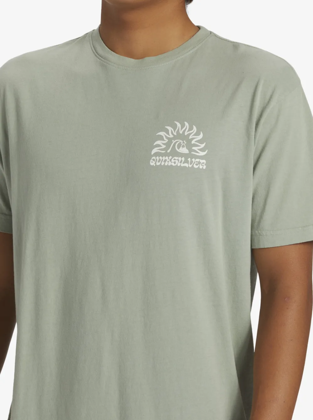 Quiksilver Tees|Earthy Type T-Shirt Iceberg Green