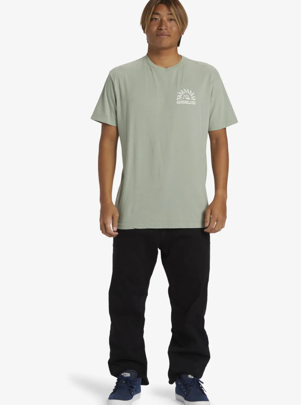 Quiksilver Tees|Earthy Type T-Shirt Iceberg Green