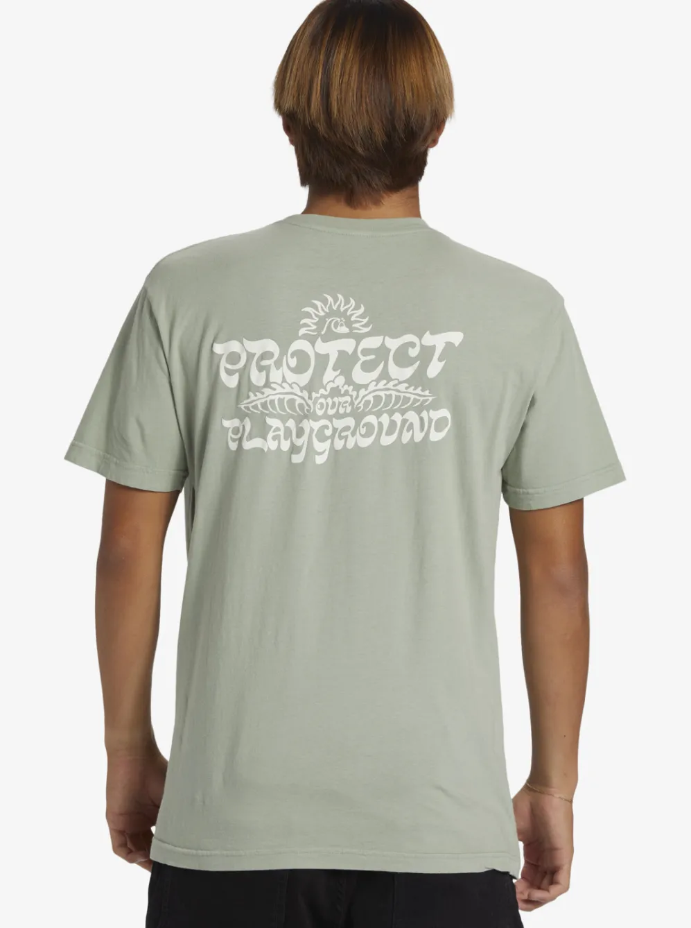 Quiksilver Tees|Earthy Type T-Shirt Iceberg Green