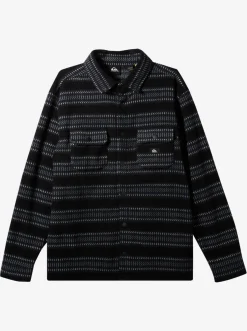 Quiksilver Sweatshirts & Hoodies|Epic Surf Days Fleece Overshirt Black Surf Days Stripe
