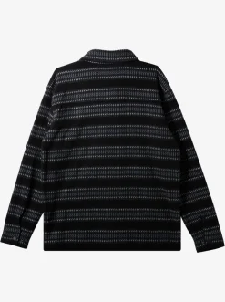 Quiksilver Sweatshirts & Hoodies|Epic Surf Days Fleece Overshirt Black Surf Days Stripe