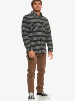 Quiksilver Sweatshirts & Hoodies|Epic Surf Days Fleece Overshirt Black Surf Days Stripe