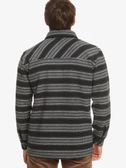 Quiksilver Sweatshirts & Hoodies|Epic Surf Days Fleece Overshirt Black Surf Days Stripe