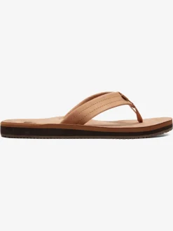 Quiksilver Sandals|Erreka Leather Sandals Tan - Solid