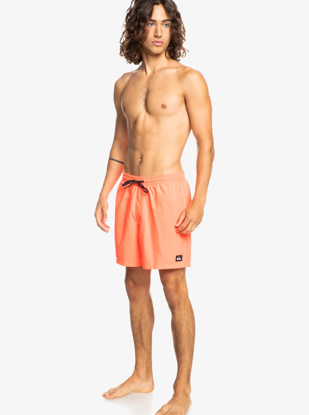Quiksilver Elastic Waist|Everyday 17" Volleys For Young Men Fiery Coral