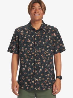 Quiksilver Shirts & Polos|Future Hippie Short Sleeve Woven Shirt Black Future Hippy