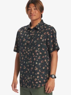 Quiksilver Shirts & Polos|Future Hippie Short Sleeve Woven Shirt Black Future Hippy