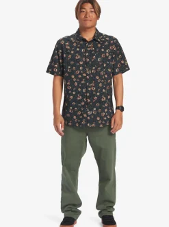 Quiksilver Shirts & Polos|Future Hippie Short Sleeve Woven Shirt Black Future Hippy