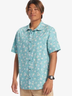 Quiksilver Shirts & Polos|Future Hippie Short Sleeve Woven Shirt Reef Waters Future Hippy