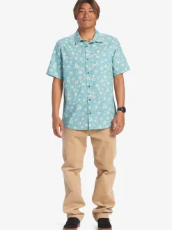 Quiksilver Shirts & Polos|Future Hippie Short Sleeve Woven Shirt Reef Waters Future Hippy