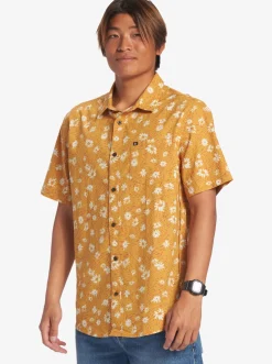 Quiksilver Shirts & Polos|Future Hippie Short Sleeve Woven Shirt Mustard Future Hippy