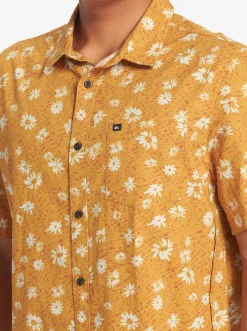 Quiksilver Shirts & Polos|Future Hippie Short Sleeve Woven Shirt Mustard Future Hippy