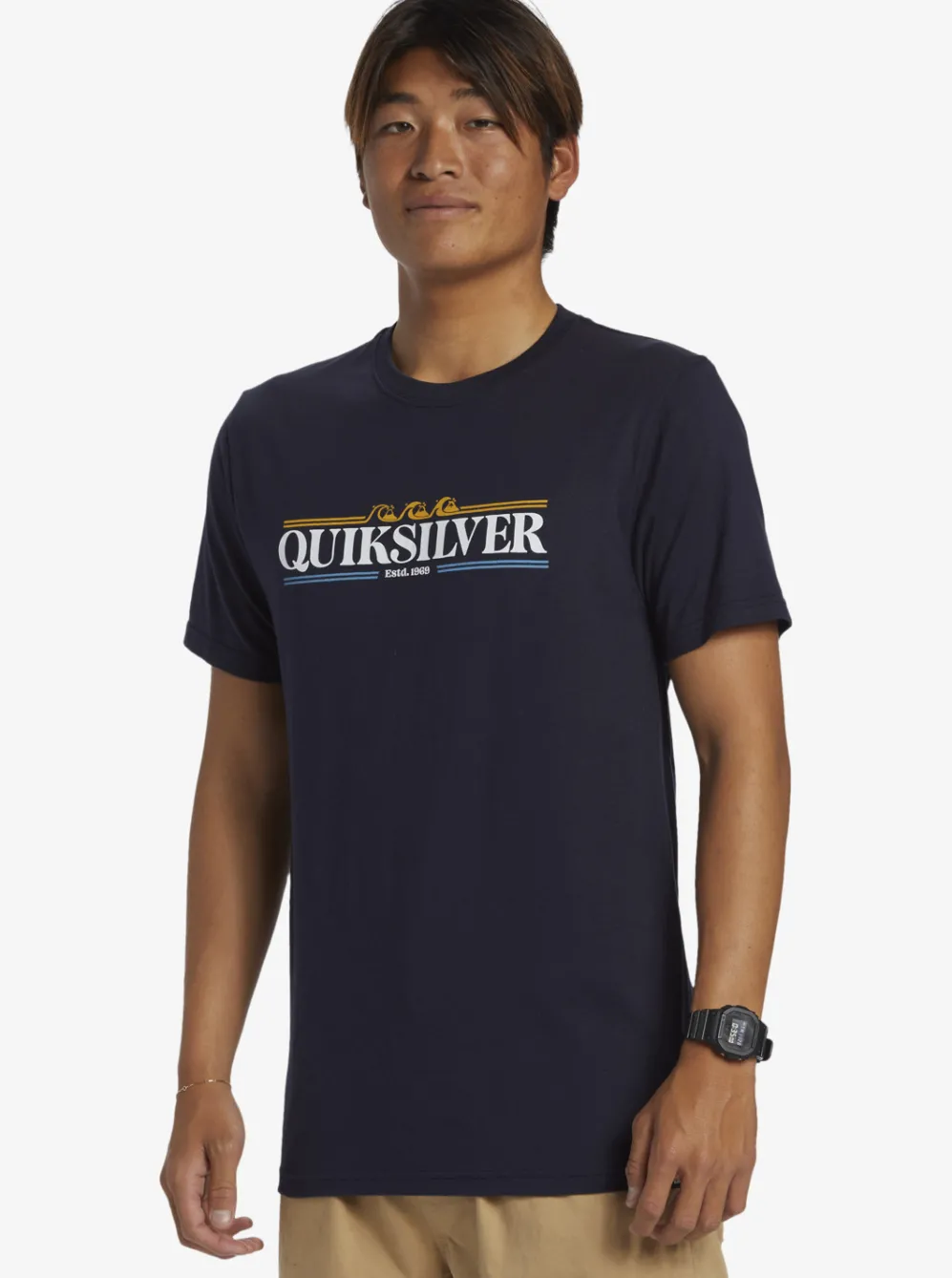 Quiksilver Tees|Gradient Lines T-Shirt Navy Blazer