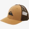 Quiksilver Hats|Grounder Trucker Hat Bone Brown