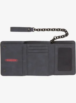 Quiksilver Wallets|Grunge Sponge Tri-Fold Chain Wallet Phantom