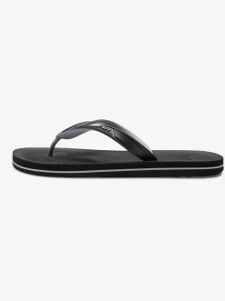 Quiksilver Sandals|Haleiwa Core Flip-Flops Black 1