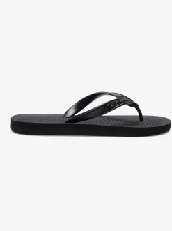 Quiksilver Sandals|Haleiwa Core Flip-Flops Black 2