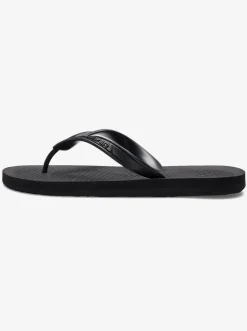 Quiksilver Sandals|Haleiwa Core Flip-Flops Black 2