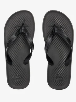 Quiksilver Sandals|Haleiwa Core Flip-Flops Black 2