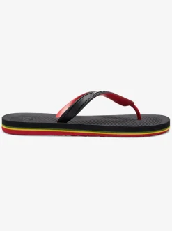 Quiksilver Sandals|Haleiwa Core Flip-Flops Black 3