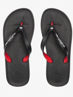 Quiksilver Sandals|Haleiwa Core Flip-Flops Black 3