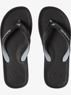 Quiksilver Sandals|Haleiwa Flip-Flops Black/Grey/Black