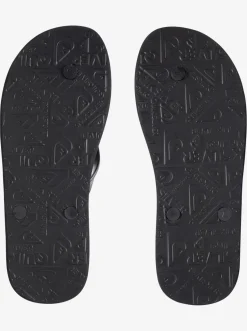 Quiksilver Sandals|Haleiwa Flip-Flops Solid Black