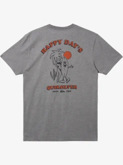 Quiksilver Tees|Happy Days Mod T-Shirt Medium Grey Heather