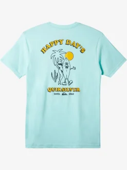 Quiksilver Tees|Happy Days Mod T-Shirt Beach Glass Heather