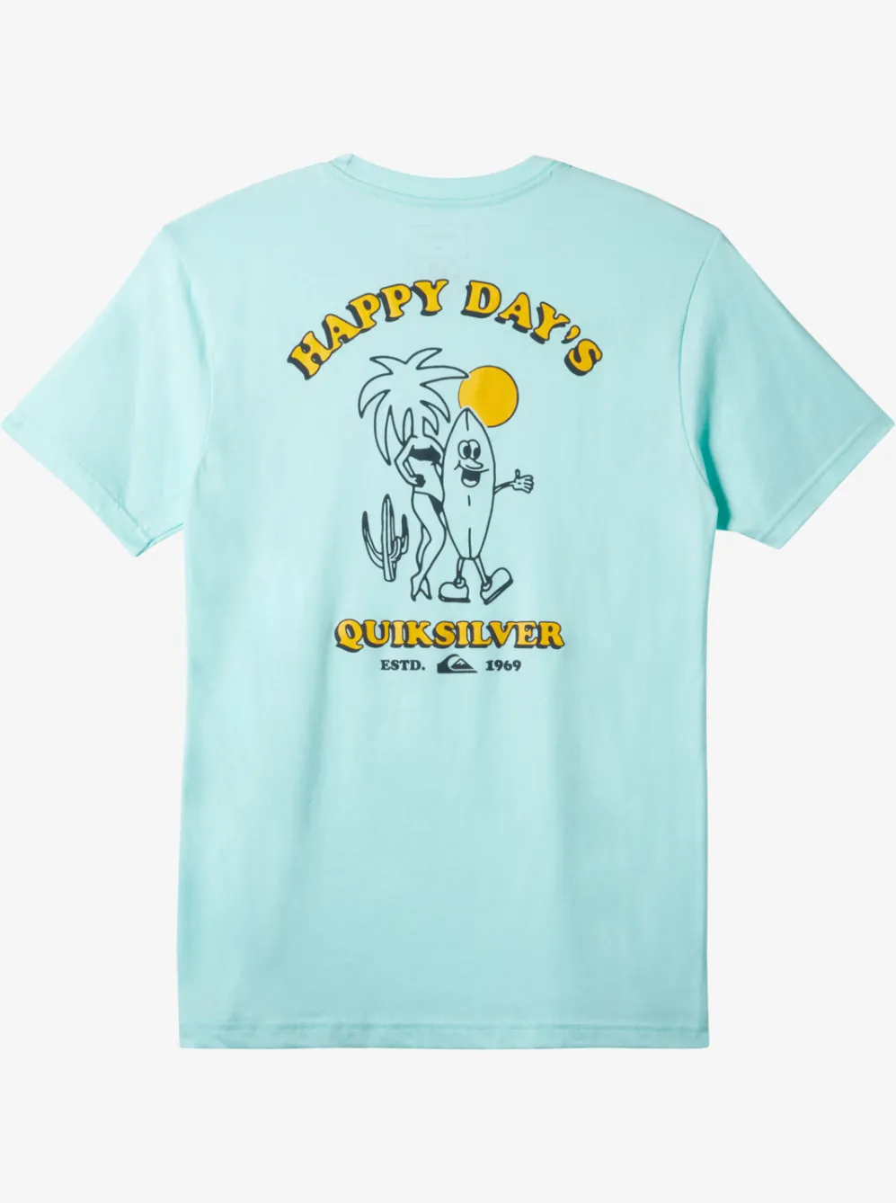 Quiksilver Tees|Happy Days Mod T-Shirt Beach Glass Heather