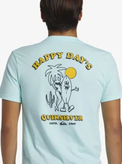 Quiksilver Tees|Happy Days Mod T-Shirt Beach Glass Heather