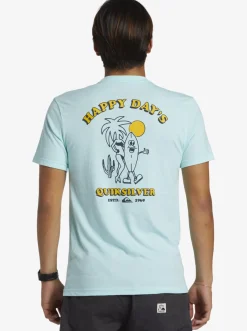 Quiksilver Tees|Happy Days Mod T-Shirt Beach Glass Heather