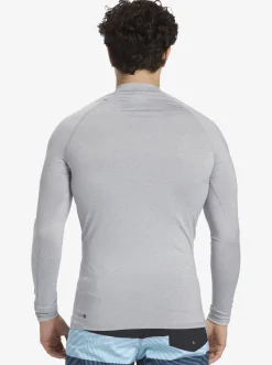 Quiksilver Rashguards|Hawaii Double Down Upf 50 Long Sleeve Surf Tee Sleet Heather