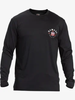 Quiksilver Rashguards|Hawaii Royalty Upf 50 Long Sleeve Surf Tee Black