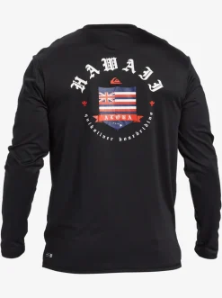 Quiksilver Rashguards|Hawaii Royalty Upf 50 Long Sleeve Surf Tee Black