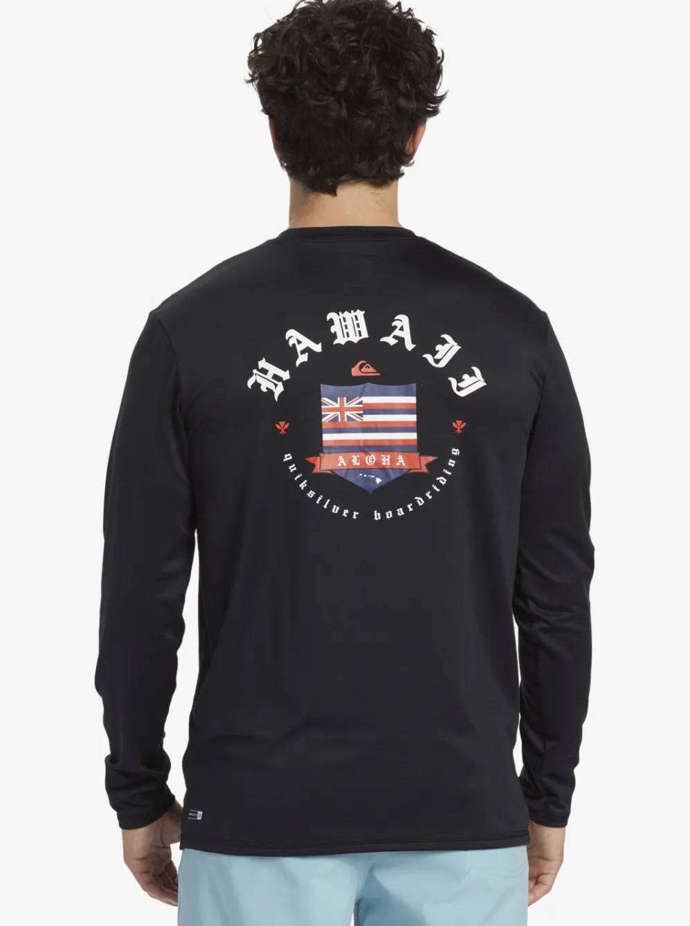 Quiksilver Rashguards|Hawaii Royalty Upf 50 Long Sleeve Surf Tee Black