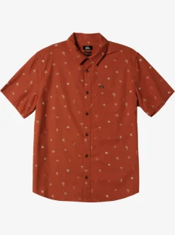 Quiksilver Shirts & Polos|Heat Wave Short Sleeve Woven Shirt Baked Clay Heat Waves