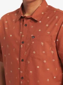 Quiksilver Shirts & Polos|Heat Wave Short Sleeve Woven Shirt Baked Clay Heat Waves