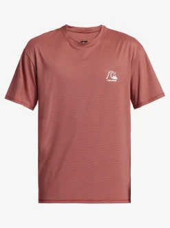 Quiksilver Rashguards|Heritage Heather Short Sleeve Upf 50 Surf T-Shirt Mineral Red