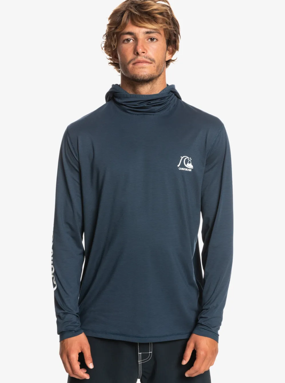Quiksilver Rashguards|Heritage Upf 50 Long Sleeve Surf Tee Midnight Navy Heather