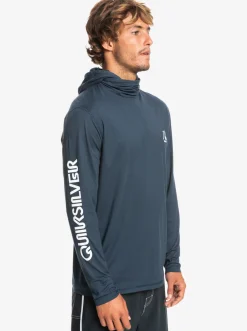 Quiksilver Rashguards|Heritage Upf 50 Long Sleeve Surf Tee Midnight Navy Heather