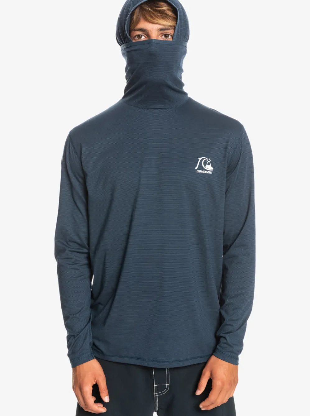Quiksilver Rashguards|Heritage Upf 50 Long Sleeve Surf Tee Midnight Navy Heather