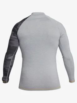 Quiksilver Rashguards|Hi Island Rush Long Sleeve Upf 50 Rashguard Sleet Heather