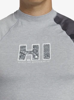 Quiksilver Rashguards|Hi Island Rush Long Sleeve Upf 50 Rashguard Sleet Heather