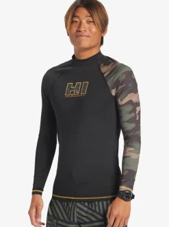 Quiksilver Rashguards|Hi Island Rush Long Sleeve Upf 50 Rashguard Black