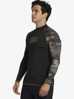 Quiksilver Rashguards|Hi Island Rush Long Sleeve Upf 50 Rashguard Black