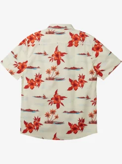 Quiksilver Shirts & Polos|Hi Paradise Airways Short Sleeve Shirt Antique White