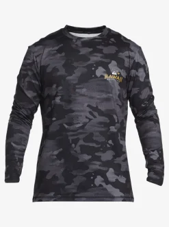 Quiksilver Rashguards|Hi Royalty Surf Long Sleeve Upf 50 Surf T-Shirt Hi Camo Black