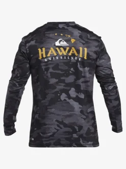 Quiksilver Rashguards|Hi Royalty Surf Long Sleeve Upf 50 Surf T-Shirt Hi Camo Black