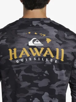Quiksilver Rashguards|Hi Royalty Surf Long Sleeve Upf 50 Surf T-Shirt Hi Camo Black